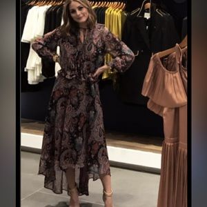 Banana Republic x Olivia Palermo paisley dress PXXS.